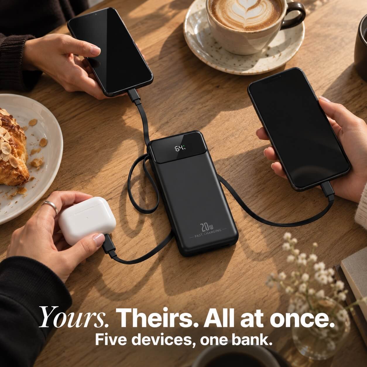 ViPower Quad - 4-Cable Power Bank