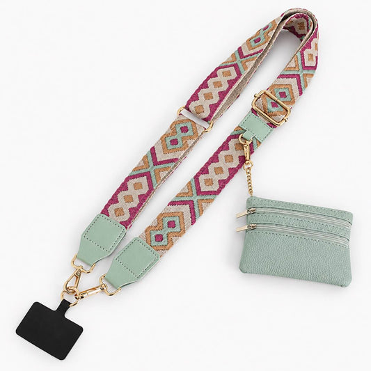 Keep Woven - Patterned Phone Strap & Pouch