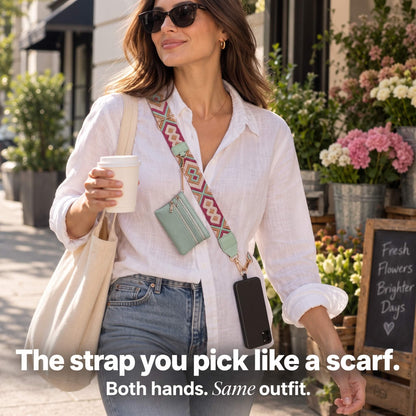 Keep Woven - Patterned Phone Strap & Pouch